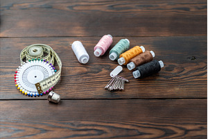 Various threads on the table, an Industrial Photo by Stockphoto by vzwer