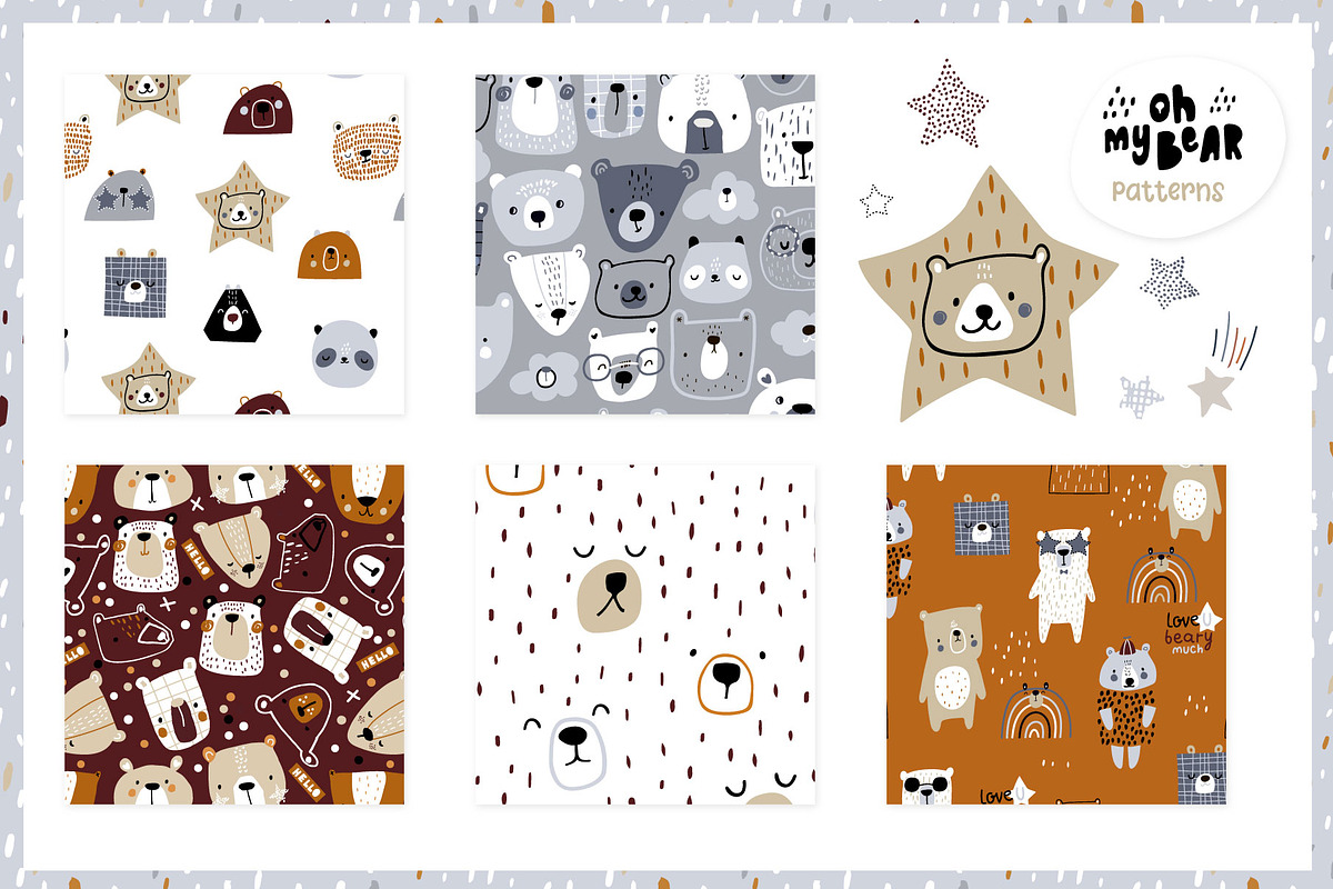 Oh my Bear! graphic collection, a Pattern Graphic by solmariart (Photo 5 of 15)