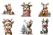 Cute Christmas Cat Clipart, an Illustration by DreamArtGraphic (Thumbnail 2 of 5)