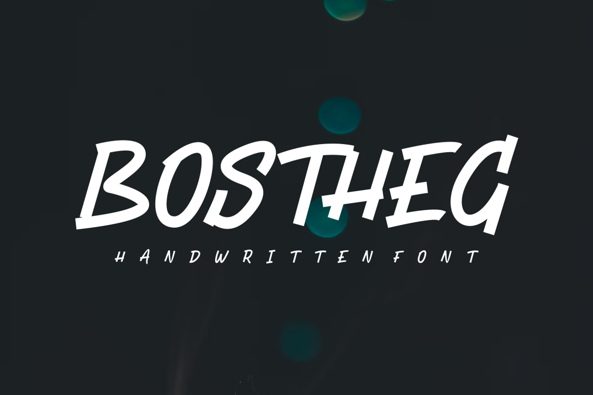 Bostheg - Font, a Handwritten Font by artchiles_design (Photo 3 of 5)