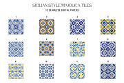 Sicilian Majolica Tile Patterns, a Pattern Graphic by Chromolume Studio (Thumbnail 4 of 28)
