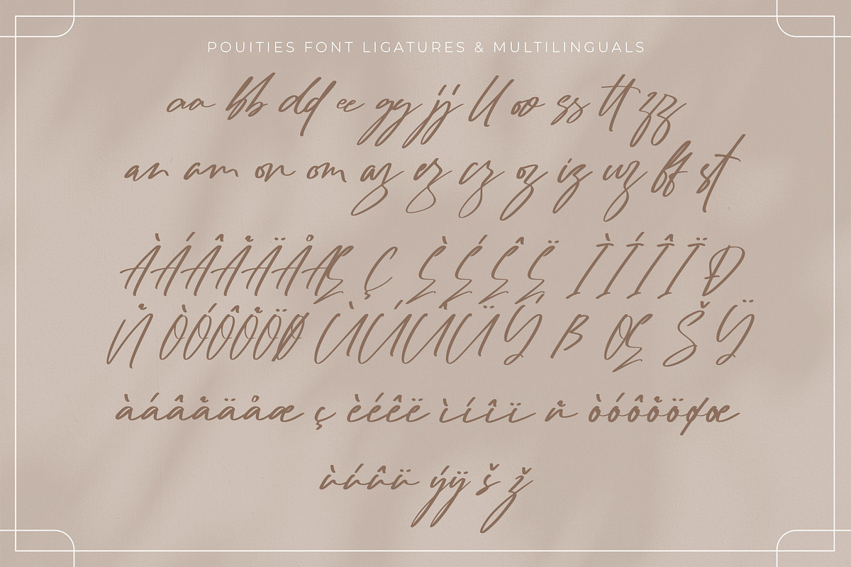Pouities - Casual Script Font, a Script Font by Bartama Graphic (Photo 10 of 11)