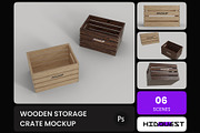 Wooden Storage Crate Mockup, a Household Mockup by hiddemaru (Thumbnail 1 of 4)
