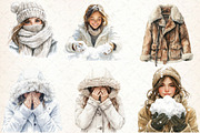 Watercolor Winter Snowy Clipart, an Illustration by Libby Wishes (Thumbnail 2 of 5)