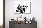 Vintage Typewriter SVG Cut Files., an Object Graphic by Doodle Cloud Studio (Thumbnail 3 of 8)