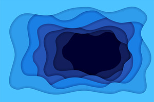 Sea bottom with waves and deep
