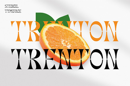 Trenton - Stencil Display, a Font by HipFonts