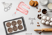 Watercolor Baking Collection, a Food Illustration by MayaNavits (Thumbnail 3 of 8)