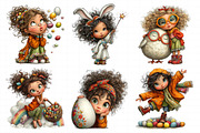 Whimsical Easter Cartoon Girl Clipar, an Illustration by Daily.Designs (Thumbnail 6 of 7)