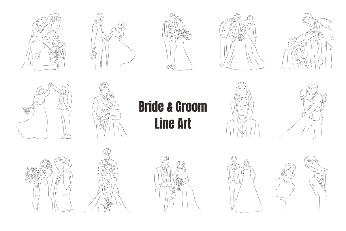 Wedding Essentials Line Art, a Decorative Illustration by ItsReksita Pattern (Photo 3 of 10)