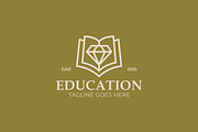 Education Book Diamond Luxury Logo, a Branding & Logo Template by Signatoro (Thumbnail 2 of 3)