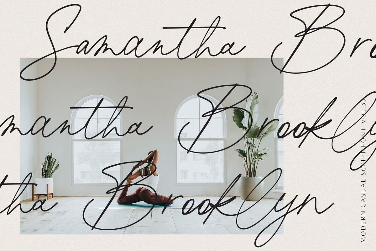 printed moments//modern casual font preview 6