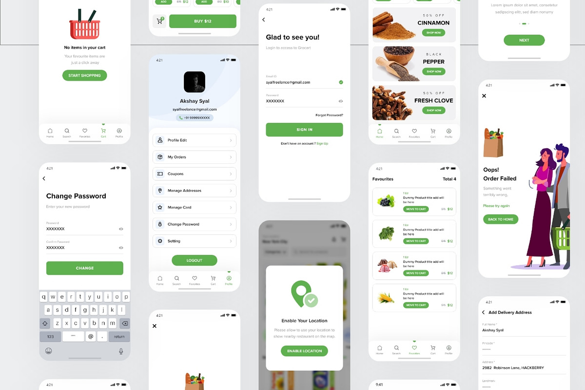 Bigrocery UI Kit, an UI Kit Template by SyalUIUX (Photo 7 of 8)