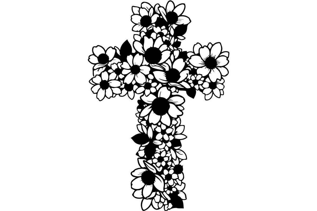 Floral Cross Silhouette, an Object Graphic by Creativeshirt (Photo 19 of 20)