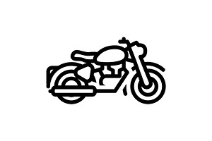 Bike motorcycle black icon, an Outline Icon by Creative priyanka