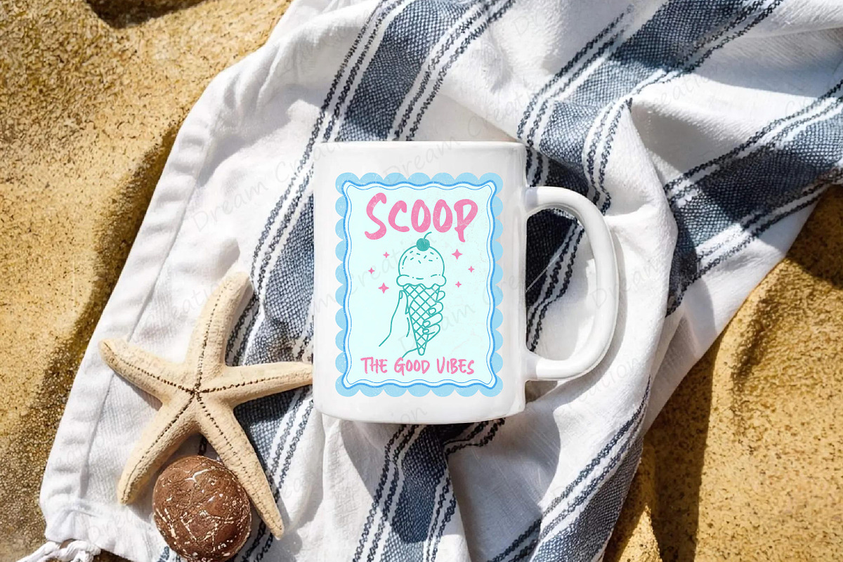 Summer Ice Cream Hand Drawn Line Art, an Illustration by Dream Creation (Photo 6 of 7)