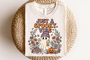 Vintage Spooky Vibe Halloween Ghost, a Seasonal Illustration by CraftArtStudio (Thumbnail 4 of 4)
