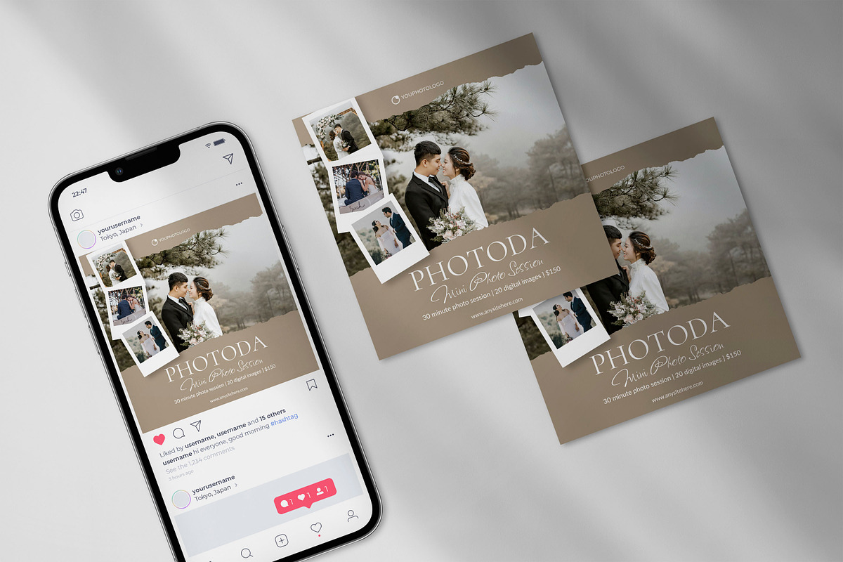 Photo Summer Mini Session Instagram, a Social Media Template by hekenostudio (Photo 2 of 2)