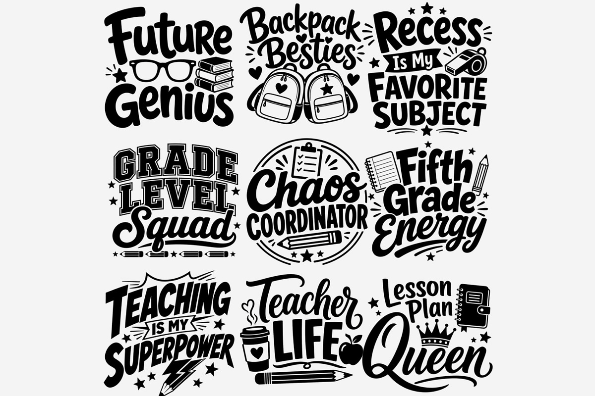 Back To School PNG Bundle, an Emoji Icon by Tanya Kart (Photo 6 of 9)