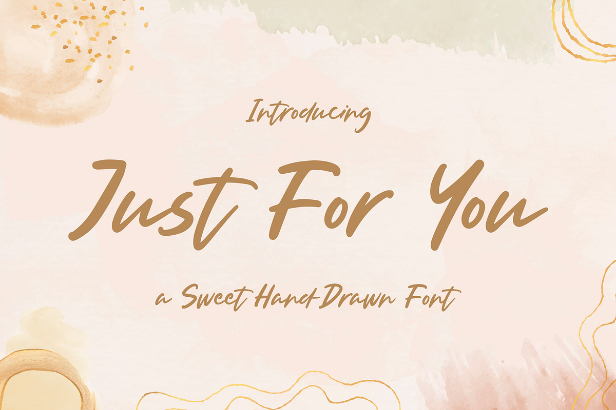 Just For You - Sweet Hand Drawn Font, a Handwritten Font by Typefactoryco (Photo 1 of 10)