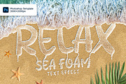 Sea Foam Text on Sand Photoshop Temp, a Layer Style Add-On by Andrew Skoch Design (Thumbnail 1 of 6)