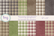 Country Gingham Scrapbook Papers, a Pattern Graphic by Lavender Mint Graphics (Thumbnail 1 of 5)