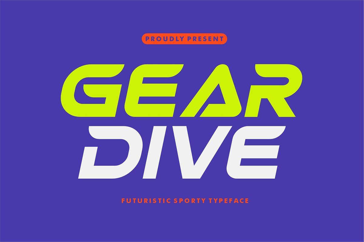 Geardive - Futuristic Sporty Typefac, a Sans Serif Font by Bentype Studio (Photo 1 of 6)