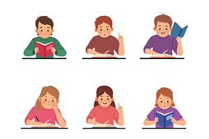 Kids Reading And Learning Expression, a Templates & Theme by studiogstock