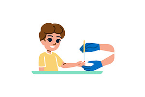 Doctor performing finger prick test, an Object Illustration by pikepicture