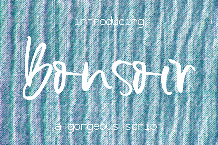 Bonsoir Script, a Script Font by SophieSaxo