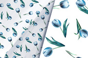 Blue Tulips Beautiful Set, a Decorative Illustration by Shabbypie (Thumbnail 15 of 22)