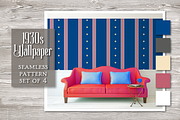 Vintage Seamless Pattern Navy/Spice, a Pattern Graphic by Barbara's iCandy (Thumbnail 6 of 7)