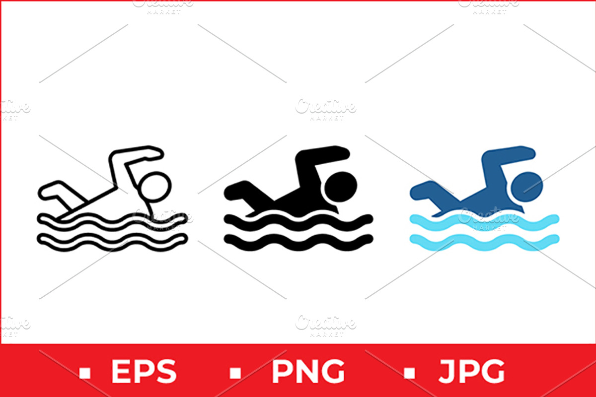 Swimming Person Vector Design, a Solid Icon by Artonix (Photo 1 of 2)