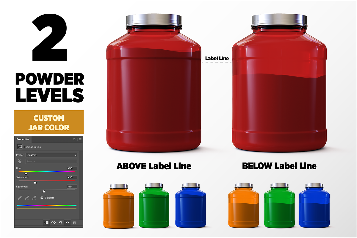 5lb Whey Protein Jar Mockup D2-Pro, a Packaging Mockup by Design Warlord (Photo 3 of 16)