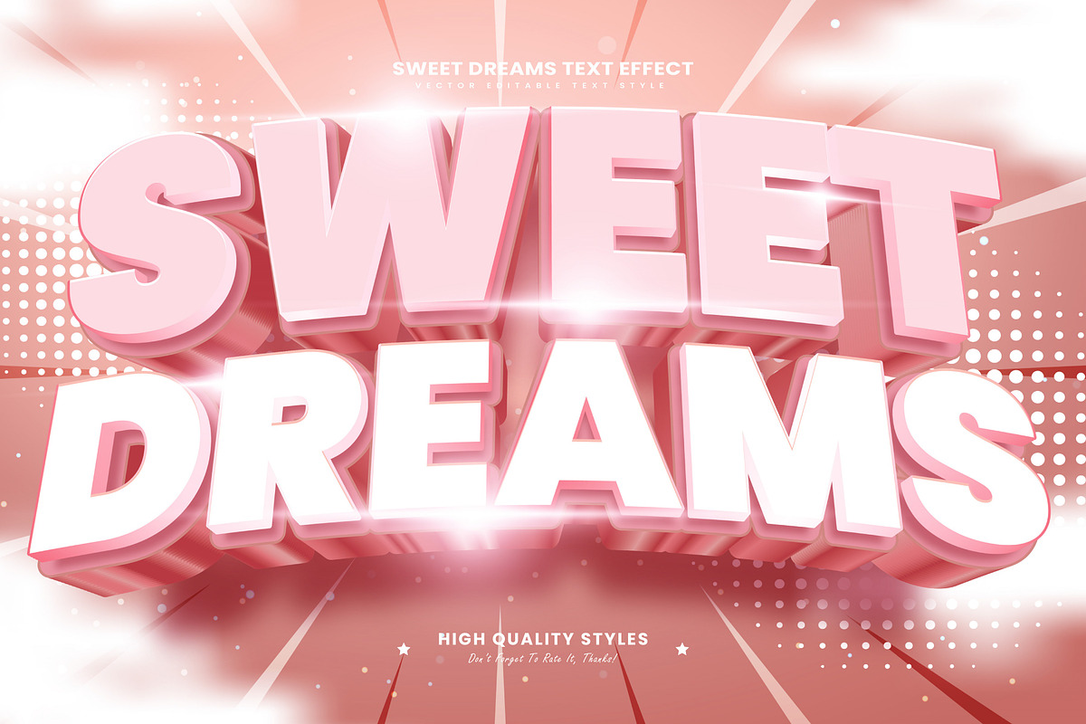 Sweet Dream Editable Text Effect, a Layer Style Add-On by Niestart Creation (Photo 2 of 2)