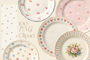 Porcelain Plates Frames Collage Kit, an Object Graphic by foxsong (Thumbnail 4 of 6)