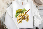 Watercolor Grape Clipart, an Illustration by DreamCafeArt (Thumbnail 5 of 7)