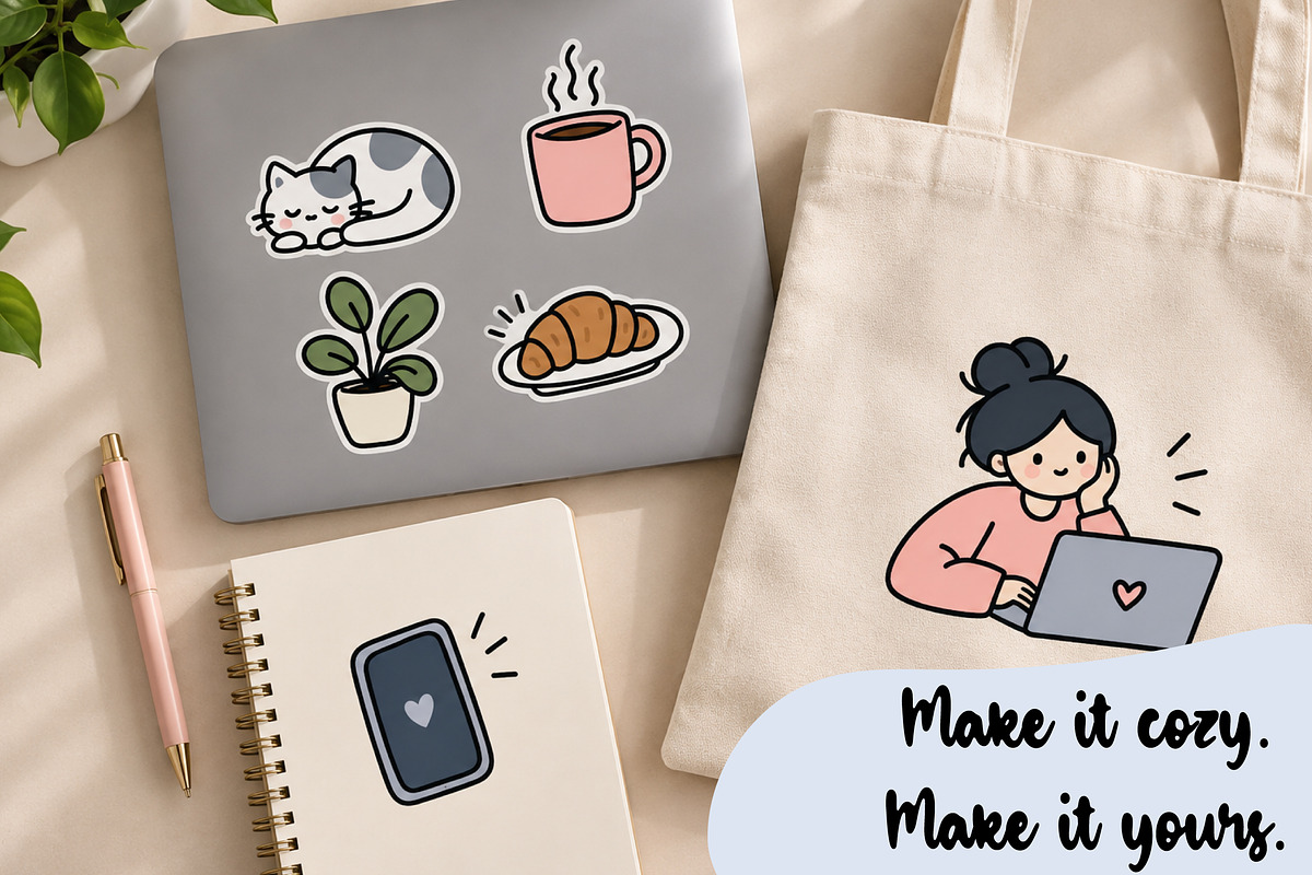 Cozy Lifestyle Illustration Set, an Object Illustration by OREHOVKA (Photo 4 of 4)