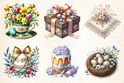Vintage Easter Clipart, a Seasonal Illustration by DreamArtGraphic (Thumbnail 2 of 4)