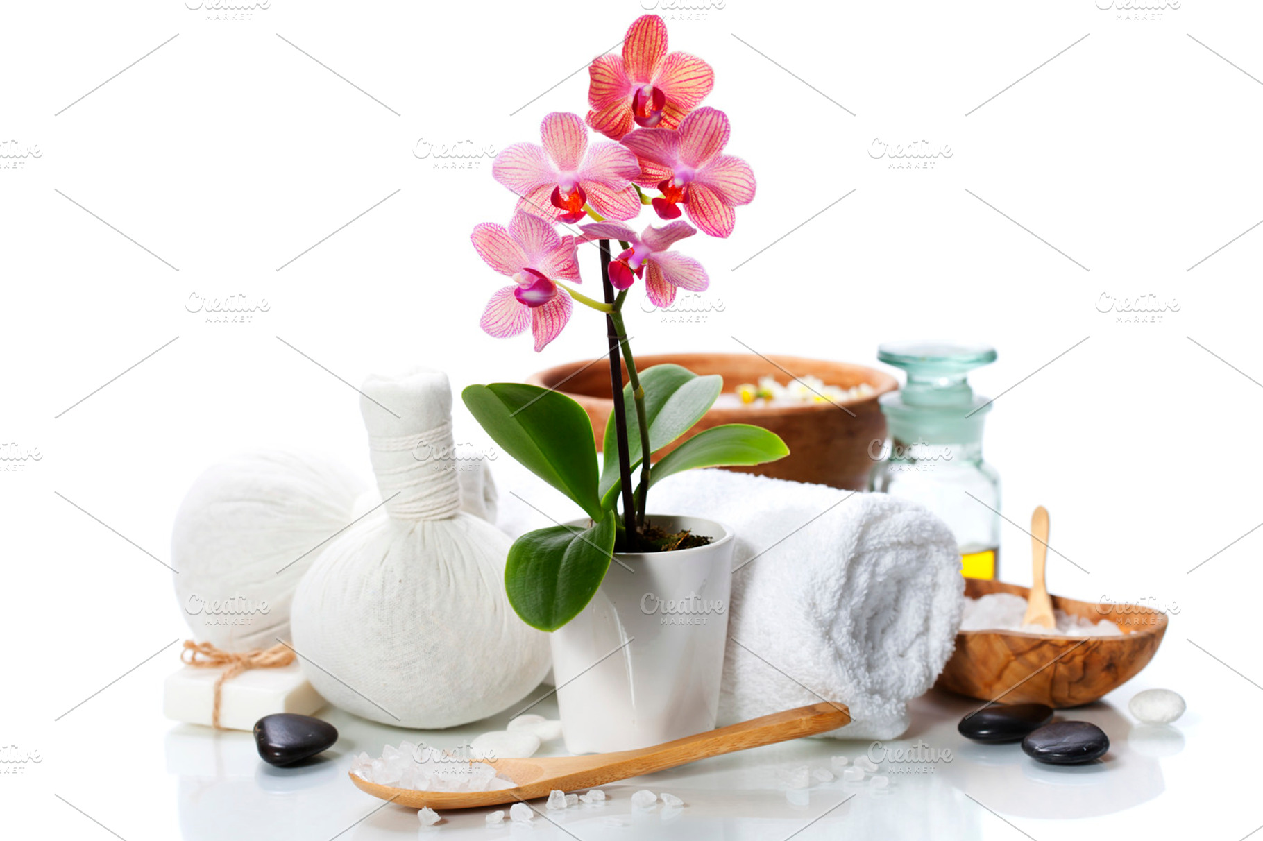 Spa composition containing aroma, aromatherapy, and aromatic, a Health & Medical Photo by Natalia Klenova's Shop