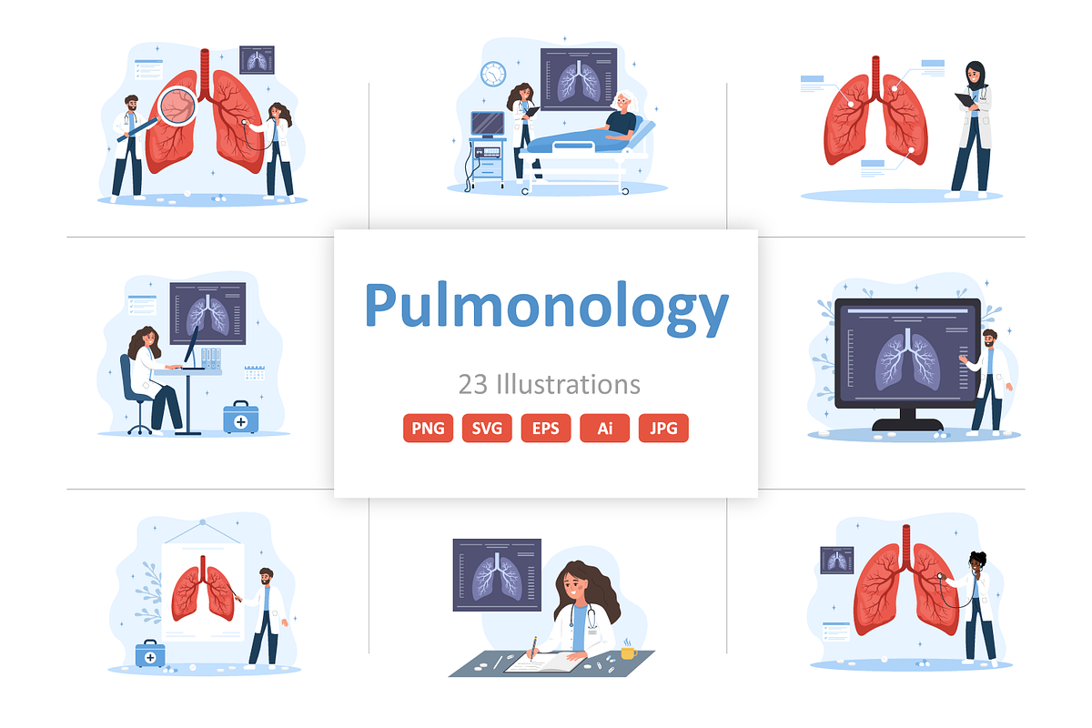 Pulmonology, a Healthcare Illustration by KeronnArt