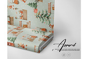 Winter market Christmas pattern, a Texture Graphic by Milatoo (Thumbnail 4 of 6)