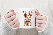Whimsical Christmas Fluffy Dogs Clip, an Illustration by designcity5 (Thumbnail 4 of 5)