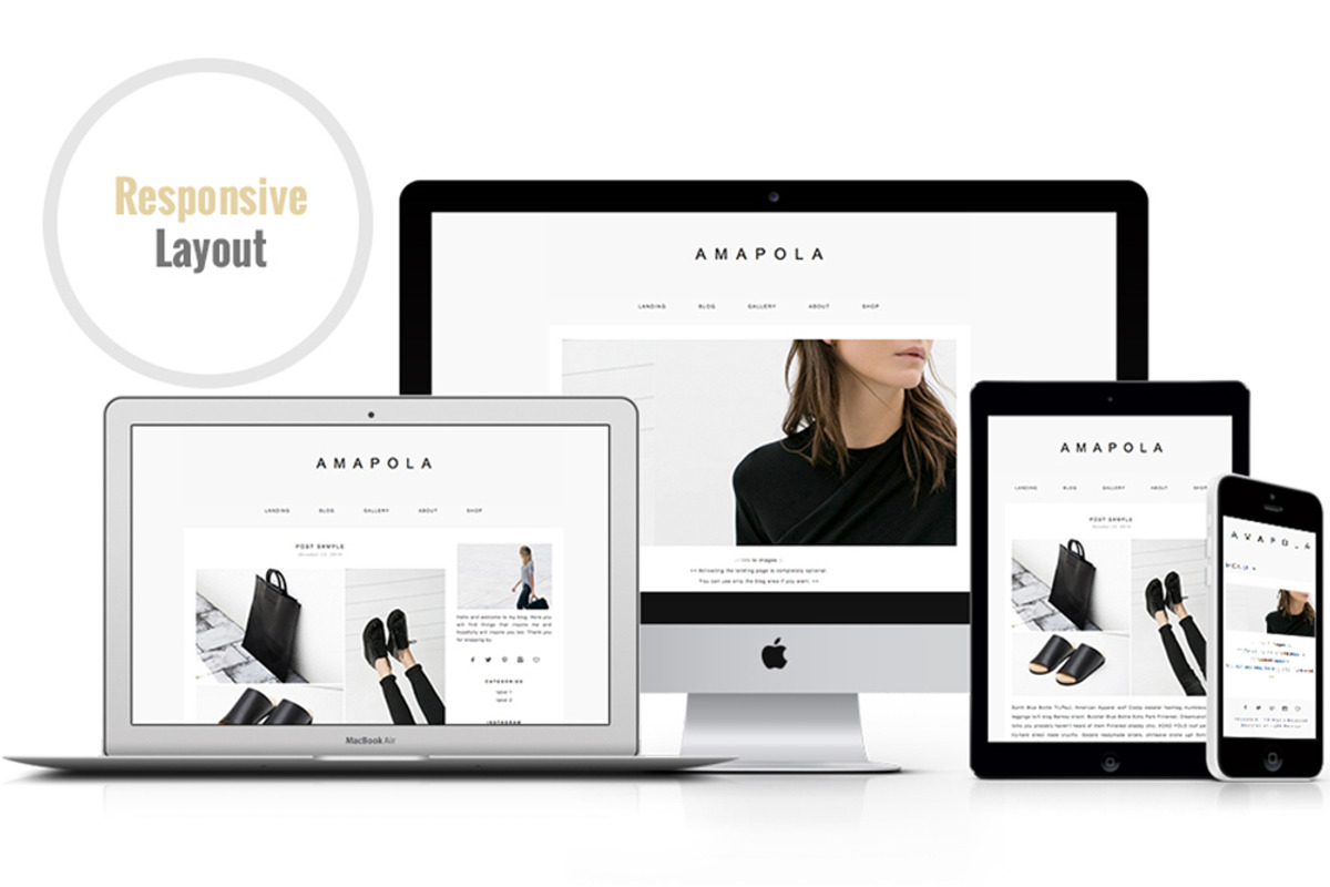Responsive WP Theme - Amapola, a WordPress Template by Light Morango (Photo 3 of 4)