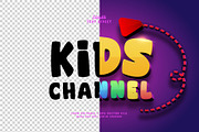Text Effect Kids Channel, a Layer Style Add-On by Navy Graphic (Thumbnail 2 of 2)