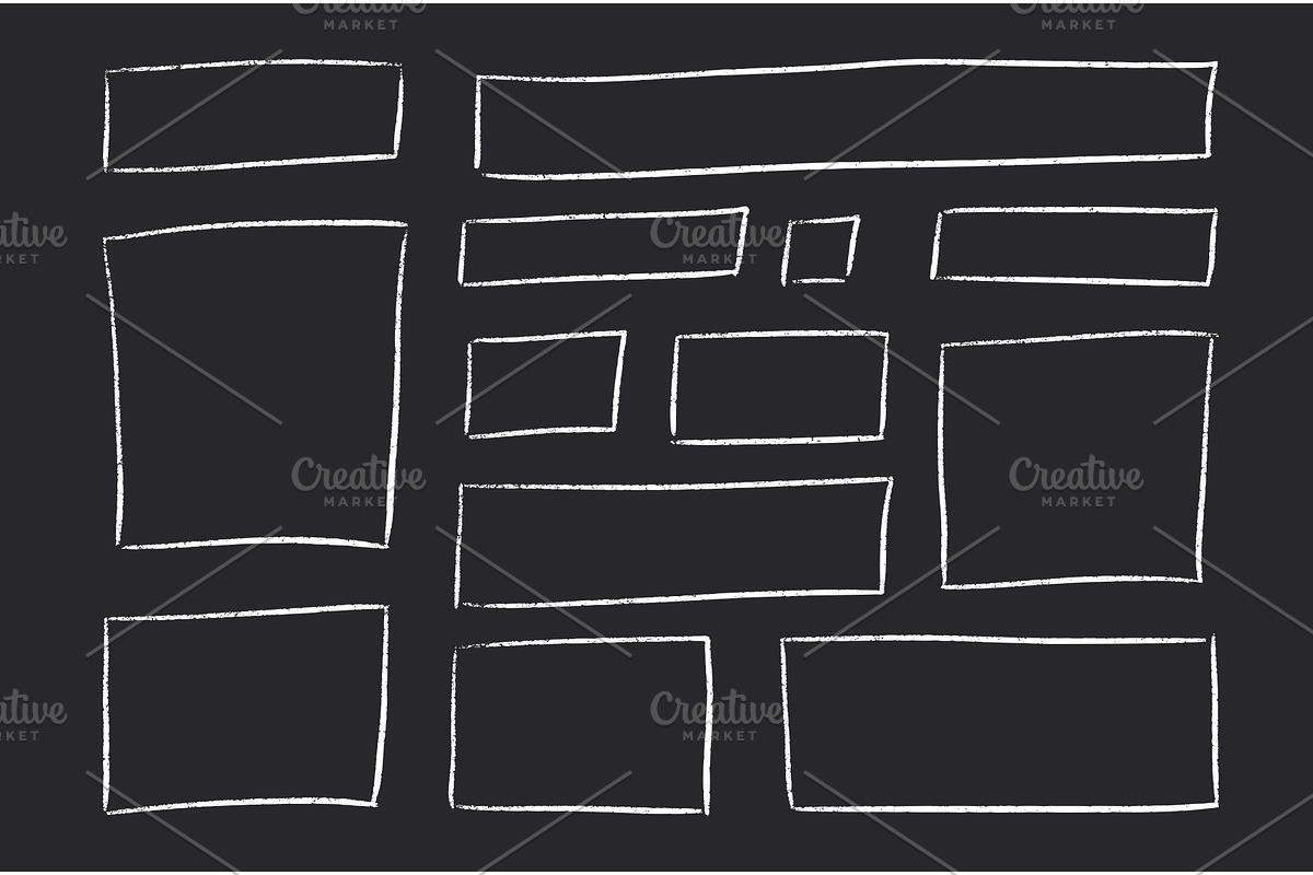 Chalk frame border on blackboard, a Texture Illustration by YuliiaOsadcha