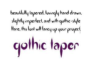 Font Gothic Taper Old World Stylish