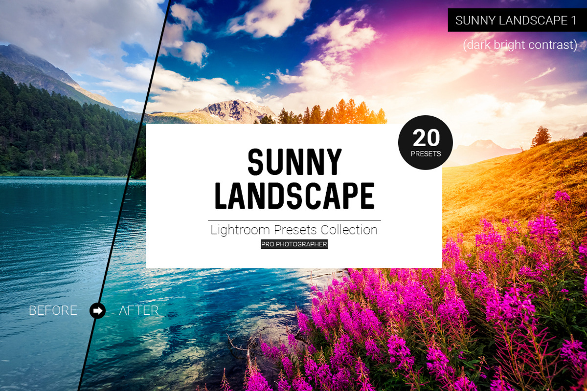 Sunny Landscape Lightroom Presets, an Action Add-On by Dikarte.Store (Photo 1 of 4)