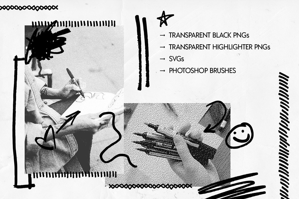 MARKUP Marker PNGs + Brushes Pack, an Object Graphic by Fivehead Studio (Photo 4 of 11)