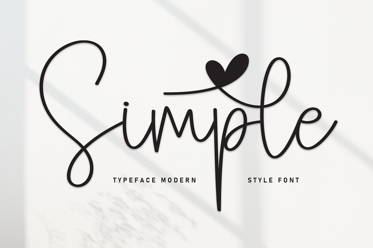 Simple | Script Font, a Handwritten Font by Scratchones (Photo 1 of 9)